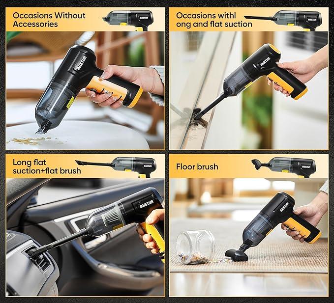 Handheld Car Vacuum Cleaner 3 in 1 High Power|15000PA Brushless Motor|Super Suction Portable Vacuum with Super Endurance for Car and Home - NeatNest