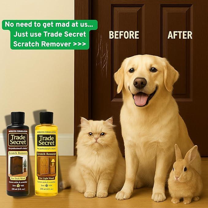 Trade Secret Scratch Concealer for Real Wood Furniture and Floor Cover Nicks and Scratches on Wood Surfaces, Hides Minor Defects (Light and Dark) - NeatNest