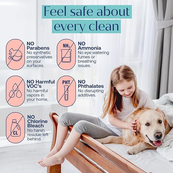 Fab Tab Tablet Cleaner, Multi-Purpose & Bathrom Cleaner for Eco-Concious Cleaning, Non Harmful & Chemical-Free Formula, Convenient Refills with 2 Glass Bottles, Luxury Hotel Scent (6 Refill Tablets) - NeatNest