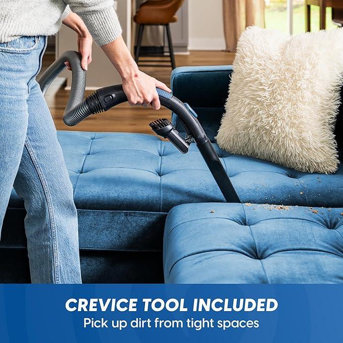 Vacmaster CC0501 Ultra Silent Bagless Canister Vacuum Powerful Cleaner with HEPA Filtration, One-Touch Release Dust Cup, Built-in Dust Tool & Retractable Cord for Low-Pile Carpet and Hard Floor - NeatNest