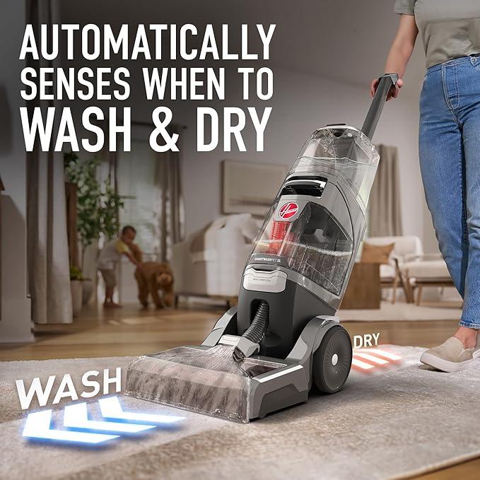 Hoover SmartWash Pet XL Upright Carpet Cleaner Machine for Carpet and Upholstery, Automatic Deep Cleaning Carpet Shampooer, Converts to Spot Cleaner, Pair with Hoover Carpet Cleaner Solution - NeatNest