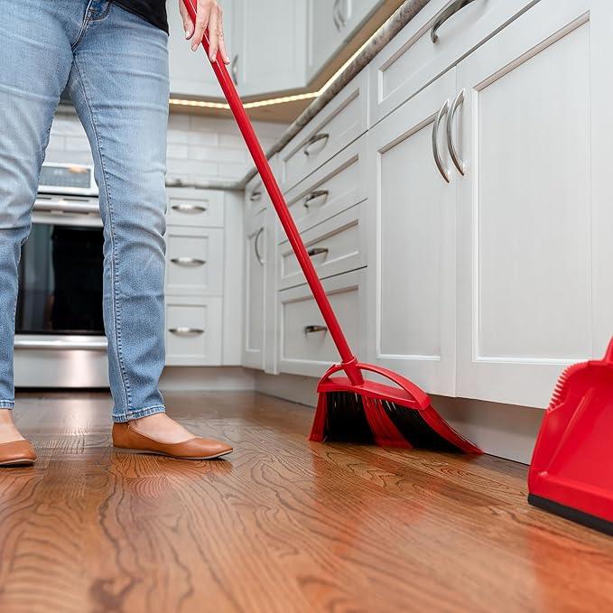 O-Cedar One Sweep Broom with Step-On Dustpan | Remove 99% with One Sweep | Lightweight Quiet Cleaning Tool | Ideal for Pet Owners - NeatNest
