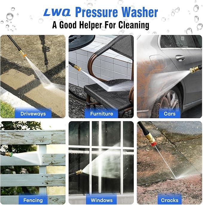 Pressure Washer, Washer with 4 Quick Connect Nozzles, Pressure Cleaning Machine with Foam Cannon for Cars/Fences/Driveways/Patios/Home Cleaning, Pallet of Product - NeatNest
