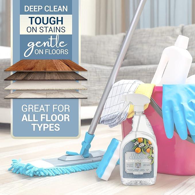ProCare Citrus Floor Cleaner (Made in USA) | Tile, Stone, Laminate, Vinyl & Natural Wood Floor Cleaner for Mopping, Floor Cleaning Solution with Citrus Aroma - 32oz / 0.95L Spray Bottle - NeatNest