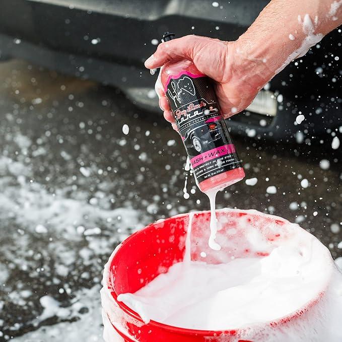 Jay Leno's Garage Car Detailing Kit with Bucket – Essential Car Cleaning Kit, Sprays, Liquids, Microfiber Towels, Applicators and Wash Mitt, All-in-One Car Detailing Kits for Interior & Exterior Care - NeatNest