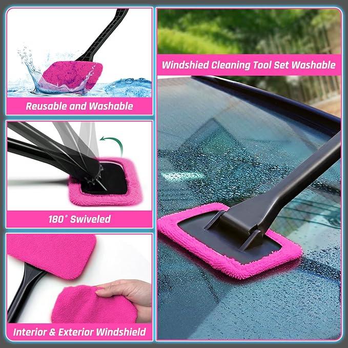 38PCS Car Detailing Kit Interior Cleaner with High Power Handheld Vacuum, Car Wash kit with Detailing Brush Set,Car Interior Detailing Kit,,Pink Car Accessories for Motorcycle,Cars,Gift for Women - NeatNest