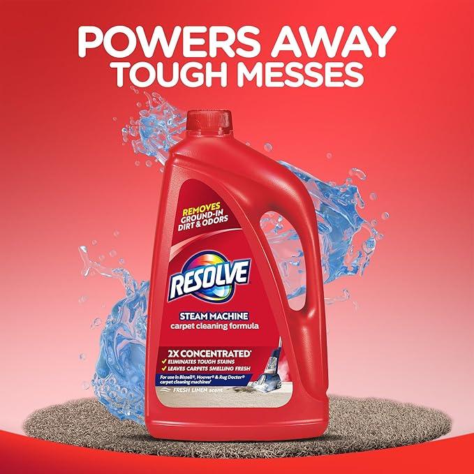 Resolve Steam Carpet Cleaner Solution Shampoo, 3.75 Lb Bottle, 2X Concentrate, Safe for Bissell, Hoover & Rug Doctor, Carpet Cleaner, Carpet Cleaner Solution - NeatNest
