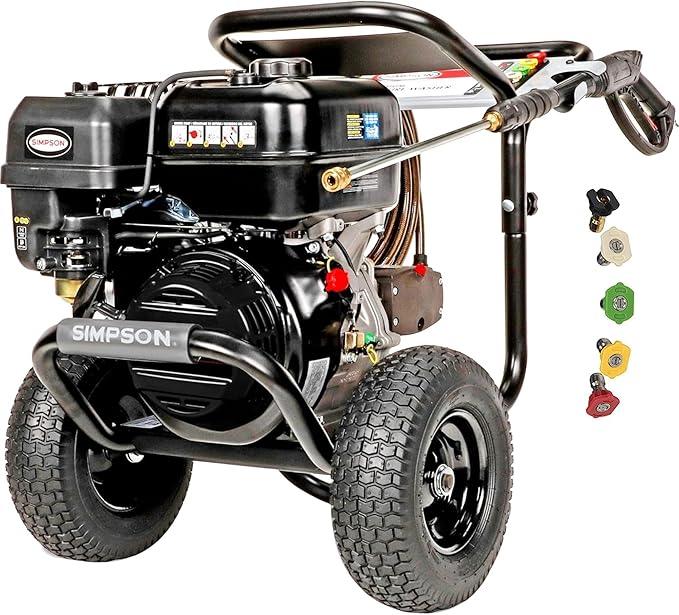 Simpson 4400 PSI Gas Pressure Washer, 4.0 GPM Commercial Power Washer, Cold Water, 50' Hose, PowerShot, 49-State Compliant (PS60843) - NeatNest
