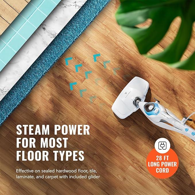 PurSteam 10-in-1 Steam Mop, Floor Steamer with Detachable Handheld Steam Cleaner for Tile, Hardwood Floors - NeatNest