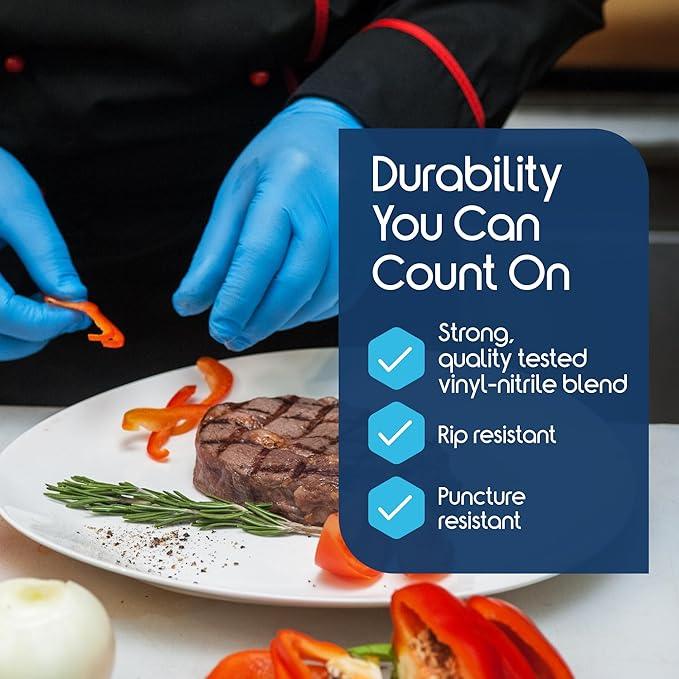 Inspire Nitrile-Vinyl Blend Exam Gloves - Disposable, Latex Free, Medical, Multipurpose for Cooking - NeatNest
