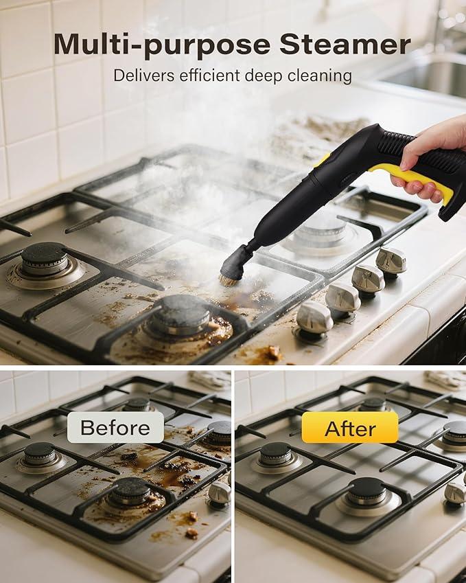 Multi-Purpose Steam Cleaner with 23 Accessories. Powerful steam cleaner effortlessly tackles grease and grime on any surface. 16.4-foot extra-long power cord delivers exceptional coverage - NeatNest