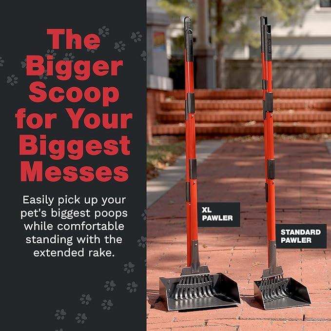 Pooper Scooper for Large Dogs, Small Dogs and Horses, Metal Poop Scooper Set with Long Handle Rake and Tray for Yard, Grass, Dirt or Gravel, Heavy Duty Aluminum Poop Picker Upper - NeatNest