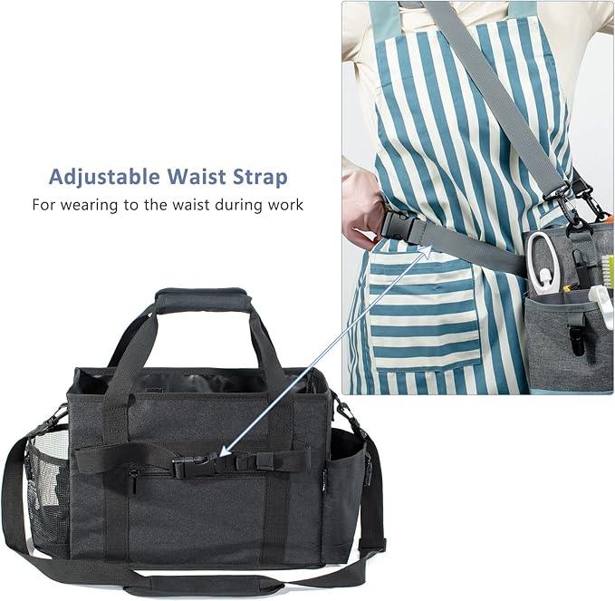 Large Cleaning Caddy for Cleaning Suppliers Organizer,15" Storage Organizer for House Clean Essential, Wearable Cleaing Bag, Storage Caddy for Housekeeping - NeatNest