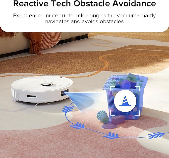 roborock Q8 Max Robot Vacuum and Mop Cleaner, DuoRoller Brush, 5500Pa Strong Suction, Lidar Navigation, Obstacle Avoidance, Multi-Level Mapping, Perfect for Pet Hair - NeatNest