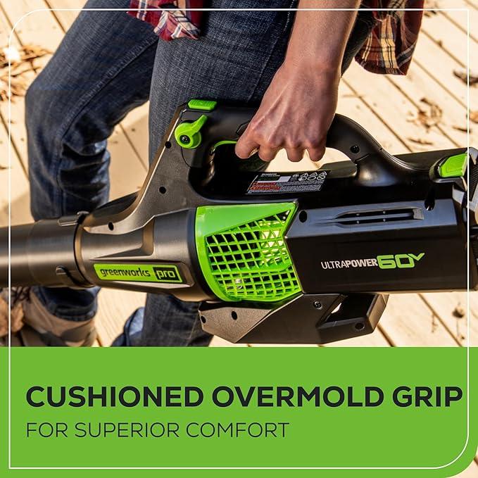 Greenworks 60V 450 CFM Cordless Leaf Blower, 2.0 Ah Battery and Rapid Charger - NeatNest