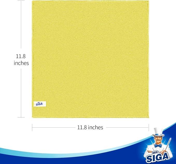 MR.SIGA Microfiber Cleaning Cloth, All-Purpose Cleaning Towels, Pack of 50, Size 11.8 x 11.8 in - NeatNest