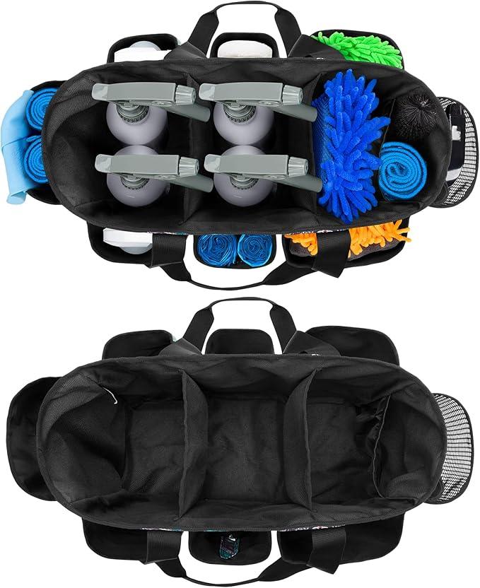 LoDrid Professional Cleaning Tote Caddy for Cleaning Supplies, Cleaning Bag Organizer with Dividers and Handle Strap for Housekeepers Work, Totem, (Bag Only) - NeatNest