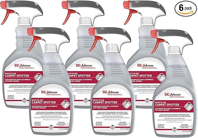 SC Johnson Professional Ready-To-Use Carpet Spotter, Carpet Stain Remover, 32 fl. oz., 6 Count, for Professional Use Only - NeatNest