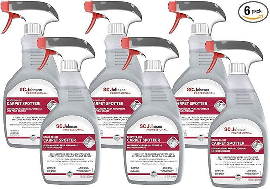 SC Johnson Professional Ready-To-Use Carpet Spotter, Carpet Stain Remover, 32 fl. oz., 6 Count, for Professional Use Only - NeatNest