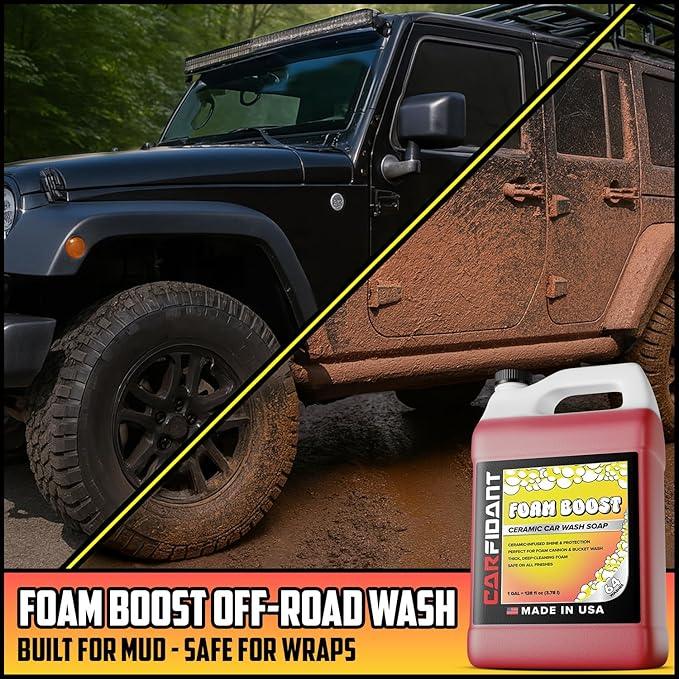 Foam Boost Off-Road & ATV Wash Soap – Heavy Duty pH-Balanced Car Wash for Trucks, UTVs, RVs & Dirt Bikes – Quick Rinse, No Residue – Works with Foam Cannons, Guns & Buckets – 64 fl. Oz. - NeatNest