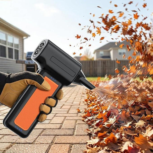 Super Power Electric Air Duster: 135,000RPM Stepless Speed Rechargeable Cordless Blower for Patio Leaf Cleaning, BBQ Fire Starting and Car Snow Removal - DW186 - NeatNest