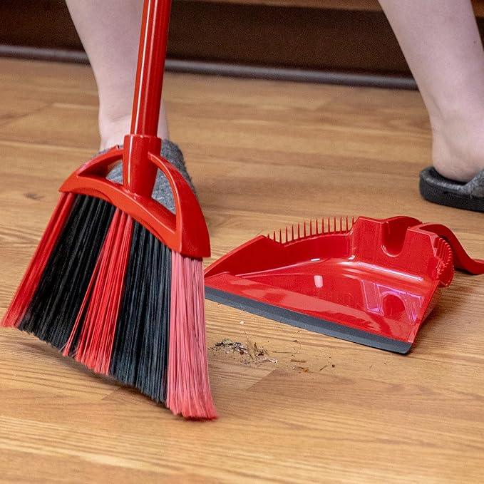 O-Cedar One Sweep Broom with Step-On Dustpan | Remove 99% with One Sweep | Lightweight Quiet Cleaning Tool | Ideal for Pet Owners - NeatNest