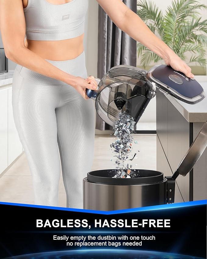 Bagless Canister Vacuum Cleaner,1600W Powerful High-Suction Bagless Canister Vac with 4.5QT Dust Cup,Pop-N-Go Brush,HEPA Filter,Dual Motors&4 Cleaning Tools,Perfect for Low-Pile Carpets&Hard Floors - NeatNest