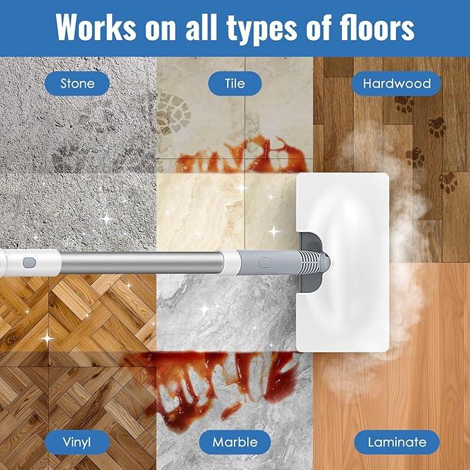 FEPPO Steam Mop & Detachable Handheld Steam Cleaner for Home and Floor Cleaning, 15s Heat-Up, 230°F Floor Steamer for Deep Cleaning with Multi-purpose Attachments Hardwood Floors, Tile,Grout,Furniture - NeatNest