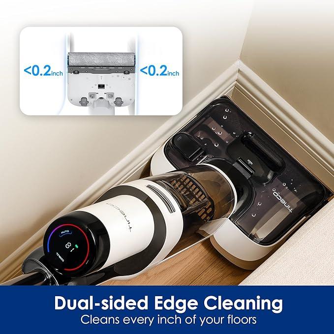 Tineco Floor ONE Stretch S6 Cordless Wet Dry Vacuum Cleaner, 180°Lay-Flat Smart Vacuum Mop, 40 Minutes Long Runtime 158℉ Flashdry Self-Cleaning, Dual-Sided Edge Cleaning Lightweight Floor Cleaner - NeatNest