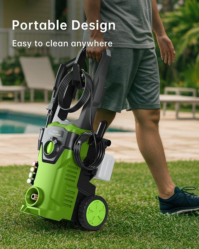 Pressure Washer, Power Washer with Foam Cannon High Pressure Washer for Cars, Fences, Patios, Decks, Patios and Driveway Powerwasher - NeatNest