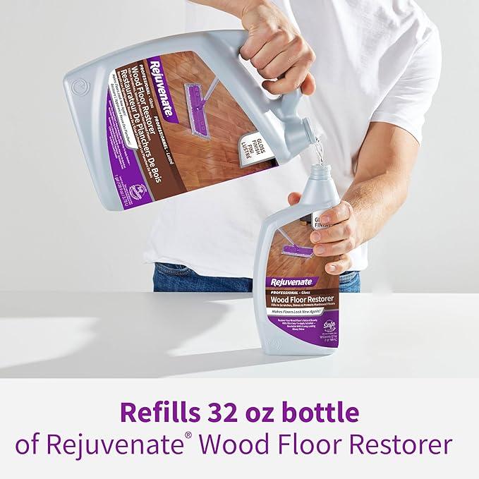 Rejuvenate Professional Wood Floor Restorer Fills Scratches, Shines And Protects Wood Flooring For A High Gloss Shine, 1 Gallon - NeatNest