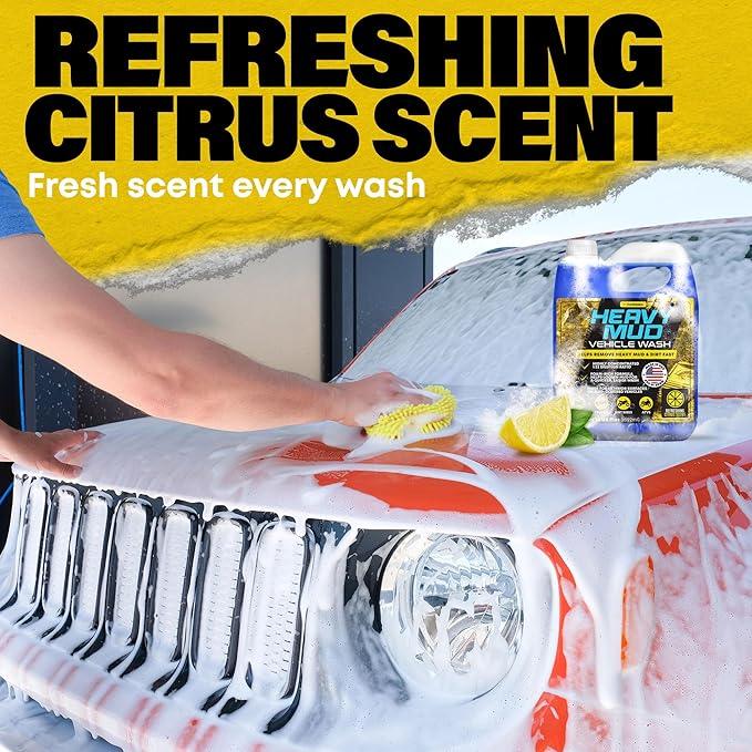Durabasics Heavy Mud Wash – Highly Concentrated 1:32 Ratio, Thick Foam Car Wash Soap & ATV Cleaner for Trucks, UTV Cleaner, Dirt Bikes & RVs – Works with Foam Cannons & Bucket Washes – 64 fl oz - NeatNest