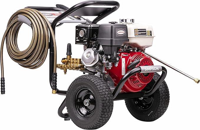Simpson Cleaning PS60869 PowerShot 4000 PSI Gas Pressure Washer, 3.5 GPM AAA Triplex Pump, Honda GX270 Engine, Includes Spray Gun, Wand, 5 QC Nozzle Tips, 3/8-inch x 50-Foot Monster Hose, 49-State - NeatNest