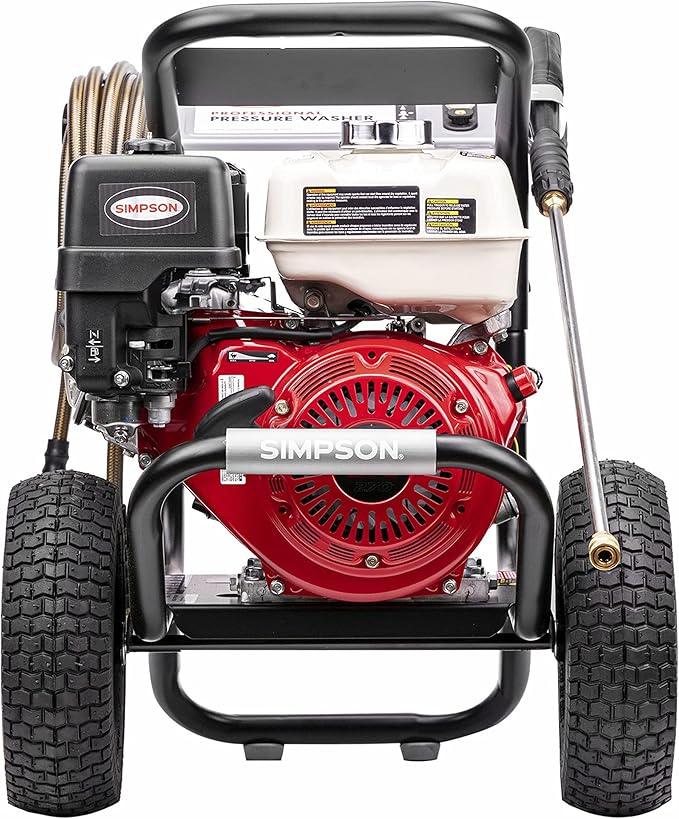Simpson Cleaning PS60869 PowerShot 4000 PSI Gas Pressure Washer, 3.5 GPM AAA Triplex Pump, Honda GX270 Engine, Includes Spray Gun, Wand, 5 QC Nozzle Tips, 3/8-inch x 50-Foot Monster Hose, 49-State - NeatNest