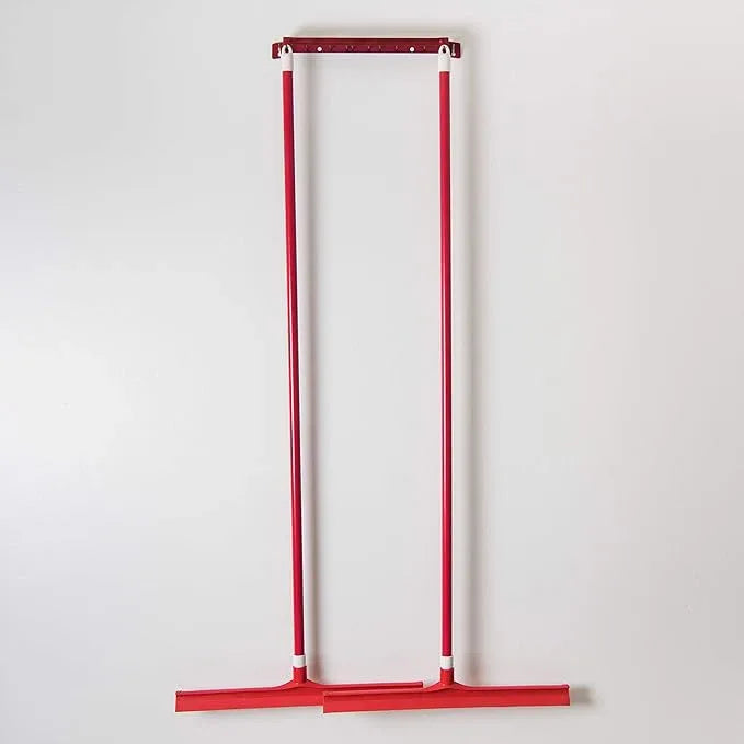 SPARTA 3656705 Plastic Floor Squeegee, Shower Squeegee, Heavy Duty Squeegee With Rubber Blade For Windows, Glass, Shower Doors, Floors, Windshields, 20 Inches, Red, (Pack of 6) - NeatNest