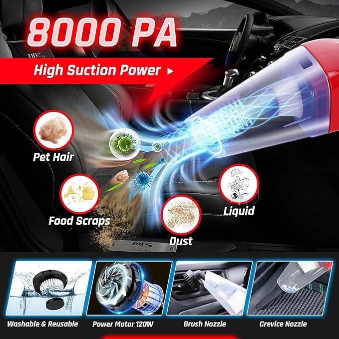 43PCS Car Detailing Kit Interior Cleaner, Auto Detailing Kit, Car Vacuum Car Interior Detailing Kit, Car Wash Kit with Bucket Detailing Brush Set Car Accessories for Motorcycle, Cars, Bikes, Wheels - NeatNest