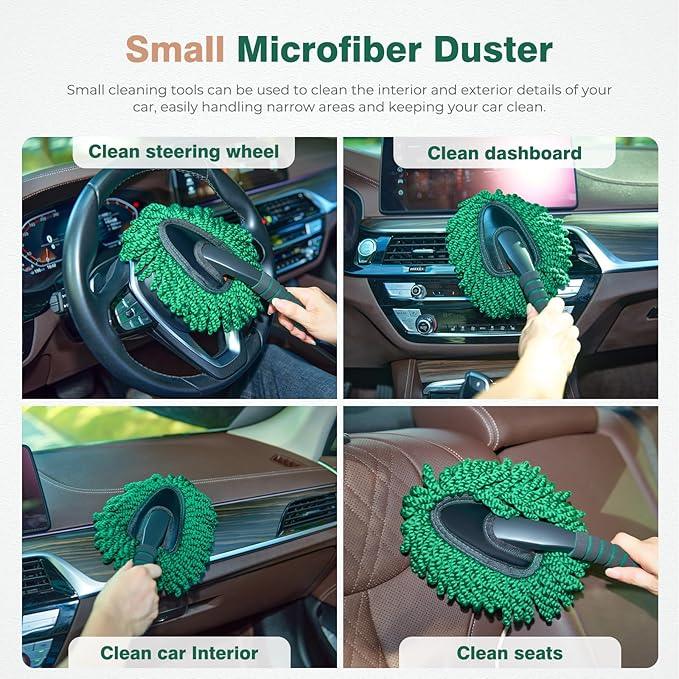 FLORICH Large Microfiber Car Duster Kit, Extendable Car Duster Exterior Scratch Free, Car Cleaning Brush Car Interior Detailing Kit, Car Cleaning Supplies for Cars RV Truck Boat - NeatNest