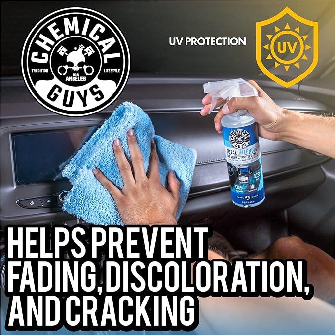 Chemical Guys Total Interior Cleaner & Protectant – Chemical Guys Interior Cleaner, Cleans & Protects Leather, Vinyl, Plastic, Rubber, Glass with a Streak-Free Finish — 16 Fl Oz (Pack of 2) - NeatNest