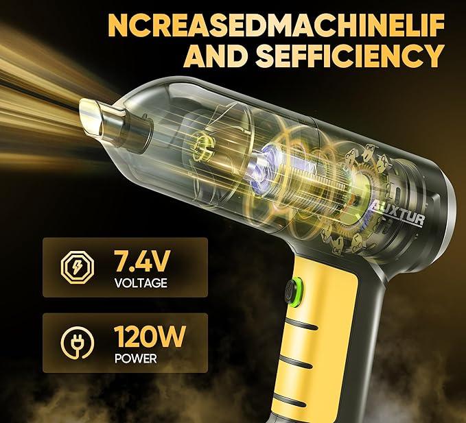 Handheld Car Vacuum Cleaner 3 in 1 High Power|15000PA Brushless Motor|Super Suction Portable Vacuum with Super Endurance for Car and Home - NeatNest