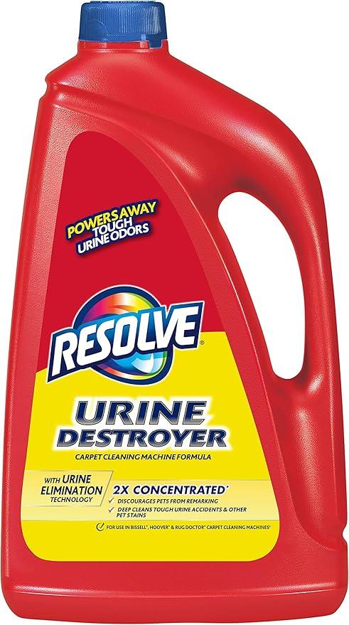 Resolve Urine Destroyer Carpet Cleaning Machine Formula, Safe for Bissell, Hoover & Rug Doctor, Carpet Cleaner, Carpet Cleaner Solution, 96 OZ - NeatNest