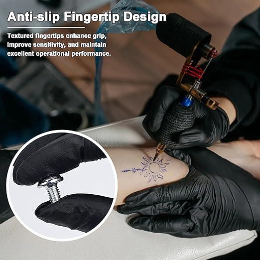 Disposable Nitrile Gloves, Chemical Resistant, Powder and Latex Free, Food Safe, Black Heavy Duty Gloves, 6 Mil, 100 Count, Large - NeatNest