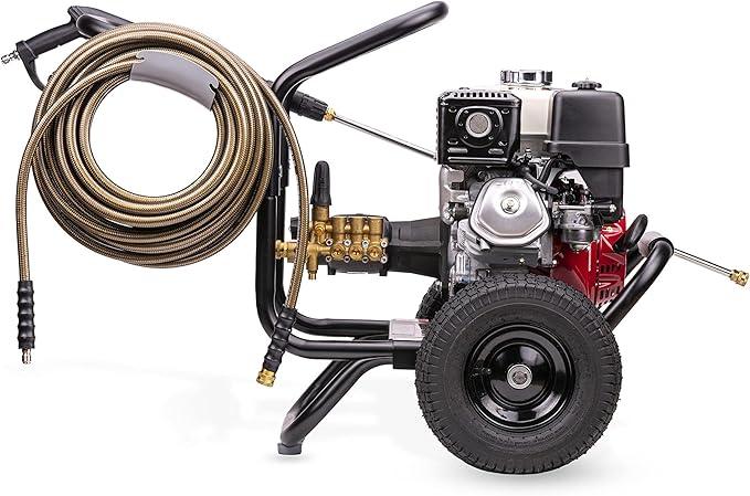 Simpson Cleaning PS60869 PowerShot 4000 PSI Gas Pressure Washer, 3.5 GPM AAA Triplex Pump, Honda GX270 Engine, Includes Spray Gun, Wand, 5 QC Nozzle Tips, 3/8-inch x 50-Foot Monster Hose, 49-State - NeatNest