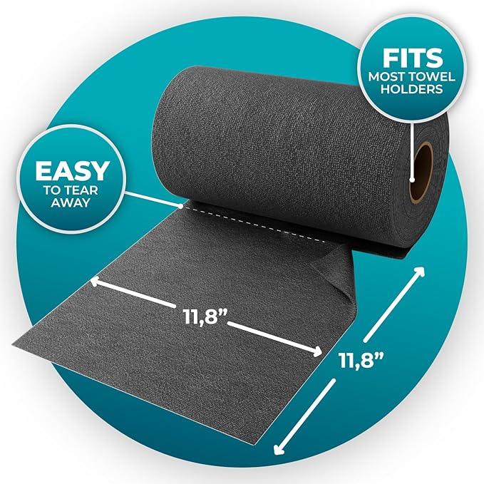 100 Pack Microfiber Cleaning Cloth Roll - Tear Away Reusable Paper Towels Washable, 11.8" Ultra Absorbent Cleaning Supplies for Housekeeping, Cleaning Rags Microfiber Towel, Lint Free Cloth Value Pack - NeatNest