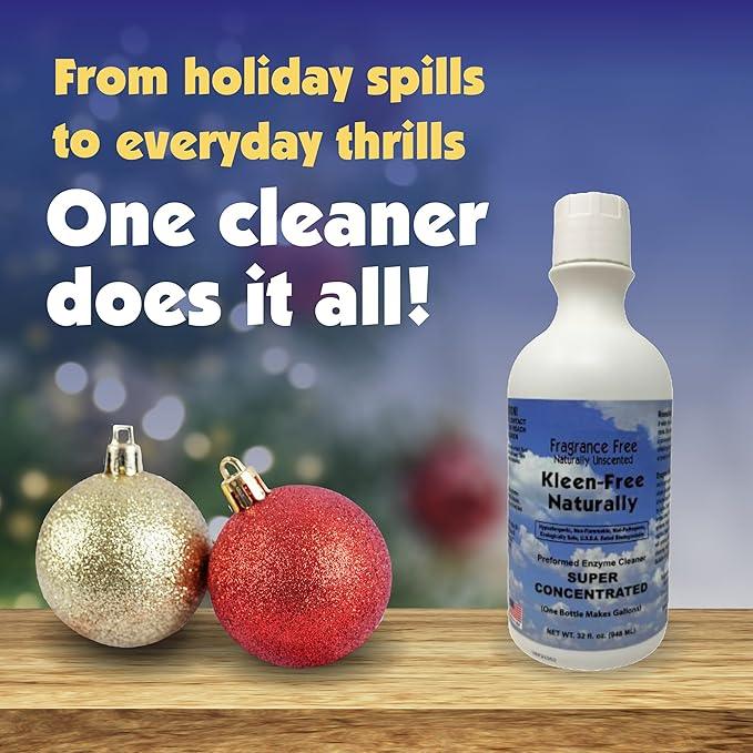 Naturally Unscented Concentrate 32 fl oz Enzyme Cleaner, Enzyme Solution and Multi-Purpose Cleaner, Laundry Additive and More - NeatNest