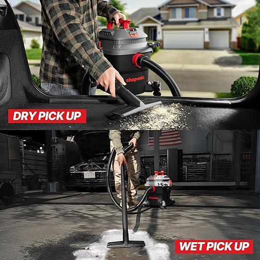 Shop-Vac 6 Gallon 5 Peak HP Wet/Dry Vacuum, Portable Shop Vacuum with Attachments for Jobsite, Garage & Workshop. 5430097 - NeatNest