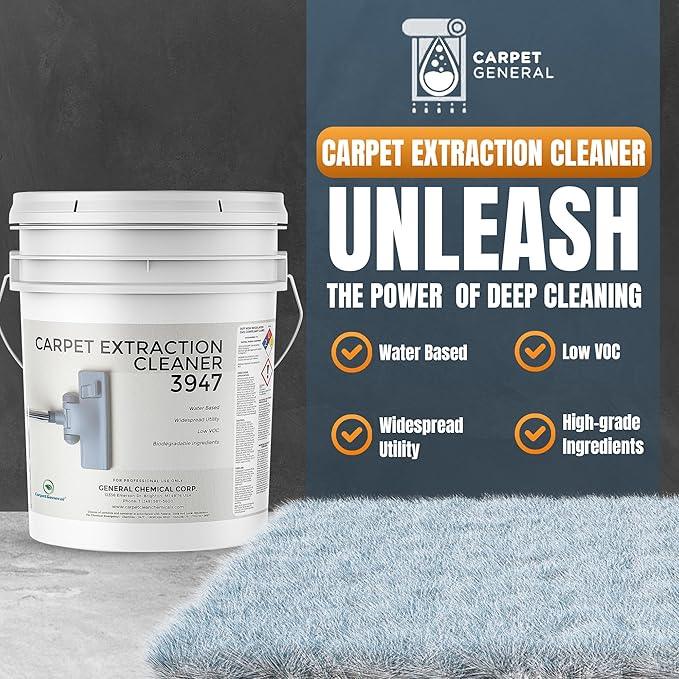 Carpet Extraction Cleaner - Water-Based Professional Deep Clean Carpet Cleaner Solution for Machine - Heavy Duty Stain Remover, Pet-Friendly, Ideal for Residential & Commercial Use - NeatNest