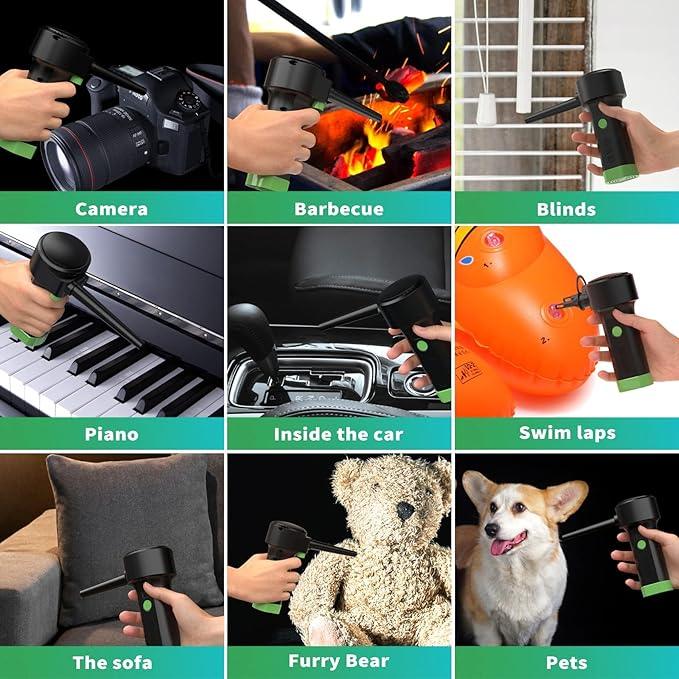 Electric Air Duster for Cleaning Computer - Portable 91000 RPM Cordless Air Blower with Rechargeable Battery - NeatNest