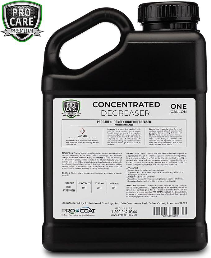 Procare - Degreaser Concentrate - Tool, Shop Floor, Engine & Commercial Kitchen Cleaner - Cleaning Supplies - Degreaser - Made in the USA (1 Gallon) - NeatNest