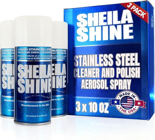 3 x 10oz Stainless Steel Cleaner and Polish - Removes Grease, Fingerprint & Watermark - Kitchen Appliances, Refrigerators, Sinks, Ovens & Grills - Streak Free Shine - Stainless Steel Cleaning Spray - NeatNest
