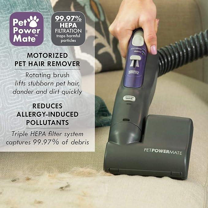 Kenmore 81614 600 Series Pet Friendly Lightweight Bagged Canister Vacuum with Pet PowerMate, Pop-N-Go Brush, 2 Motors, HEPA, Aluminum Telescoping Wand, Retractable Cord, and 3 Cleaning Tools-Purple - NeatNest